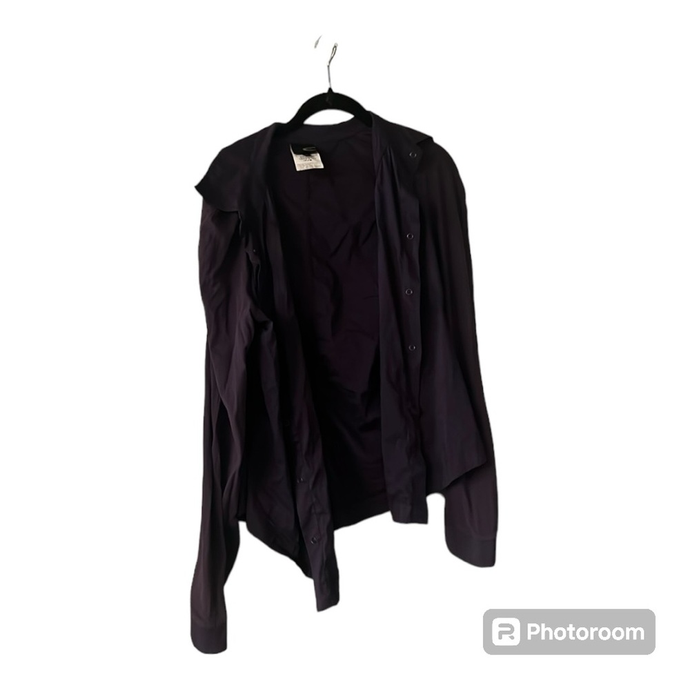Just Cavalli purple button down blouse